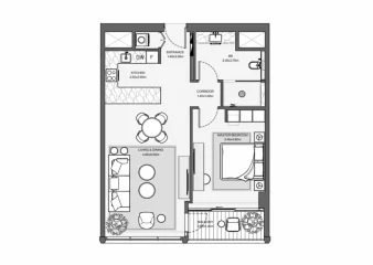 2 rooms flat - Verve City Walk