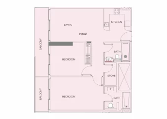 3 rooms flat - Pearl House 3