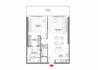 2-комн. квартира - W Residences