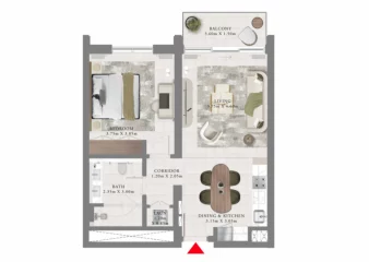 2 rooms flat - AEON