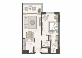 2 rooms flat - Sky Residences