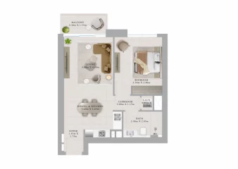 2 rooms flat - 